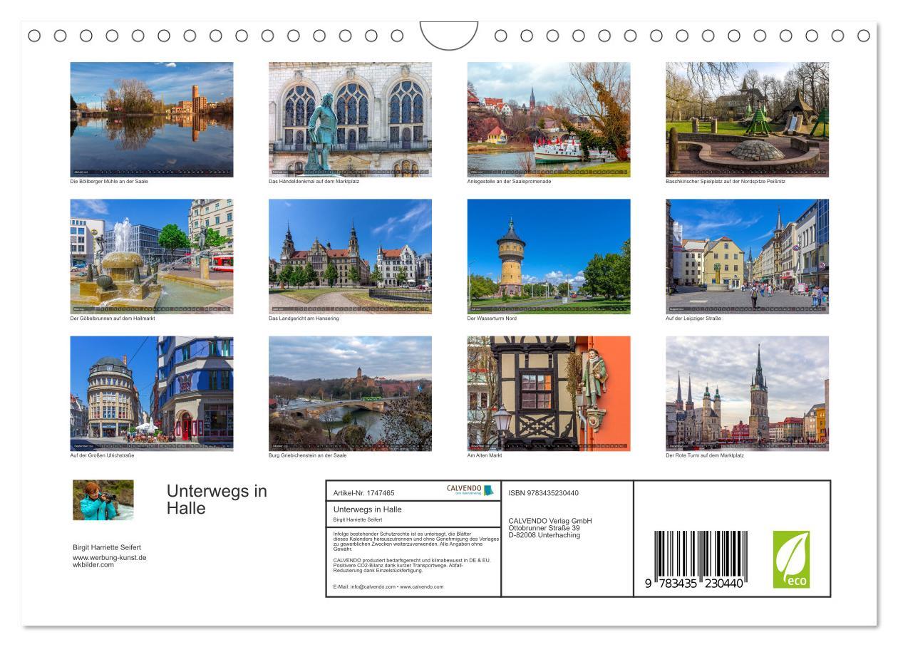 Bild: 9783435230440 | Unterwegs in Halle (Wandkalender 2025 DIN A4 quer), CALVENDO...