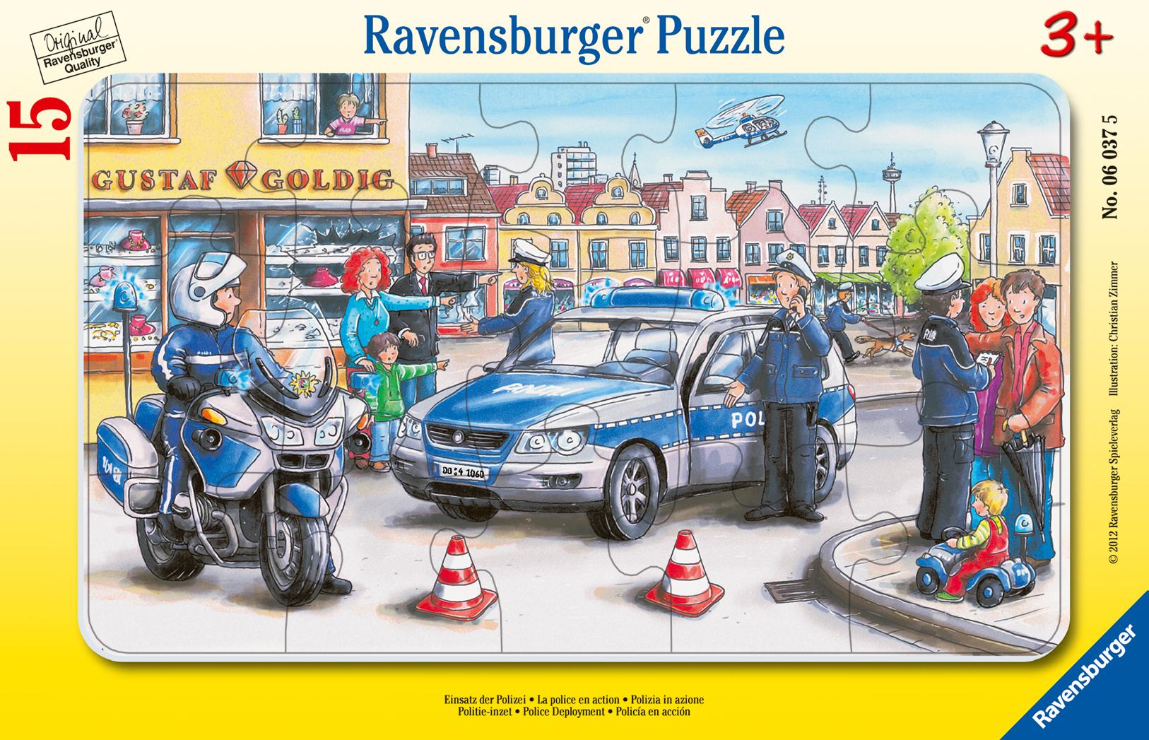 Cover: 4005556060375 | Einsatz der Polizei. Rahmenpuzzle 15 Teile | Spiel | Puzzle | 06037