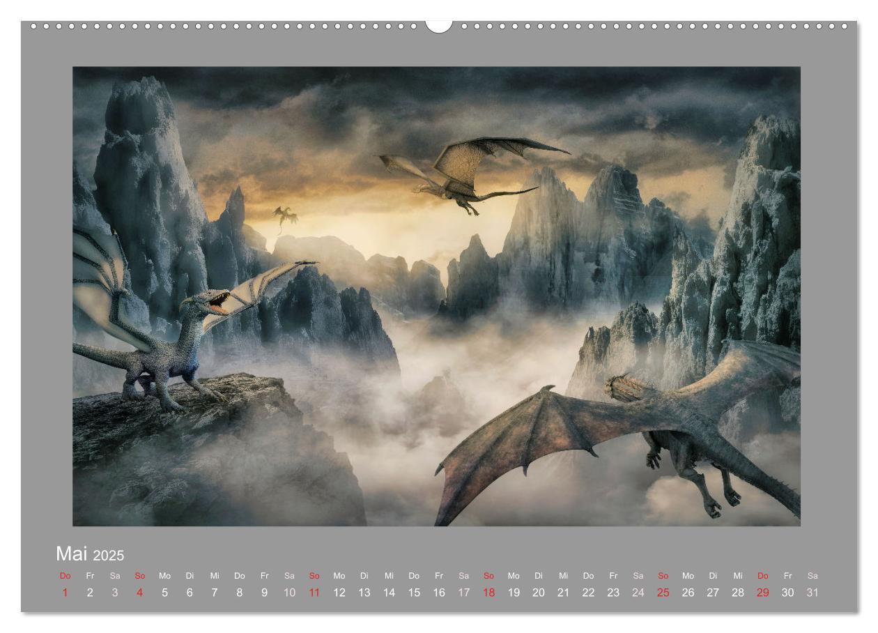 Bild: 9783435092444 | Land der Drachen (Wandkalender 2025 DIN A2 quer), CALVENDO...