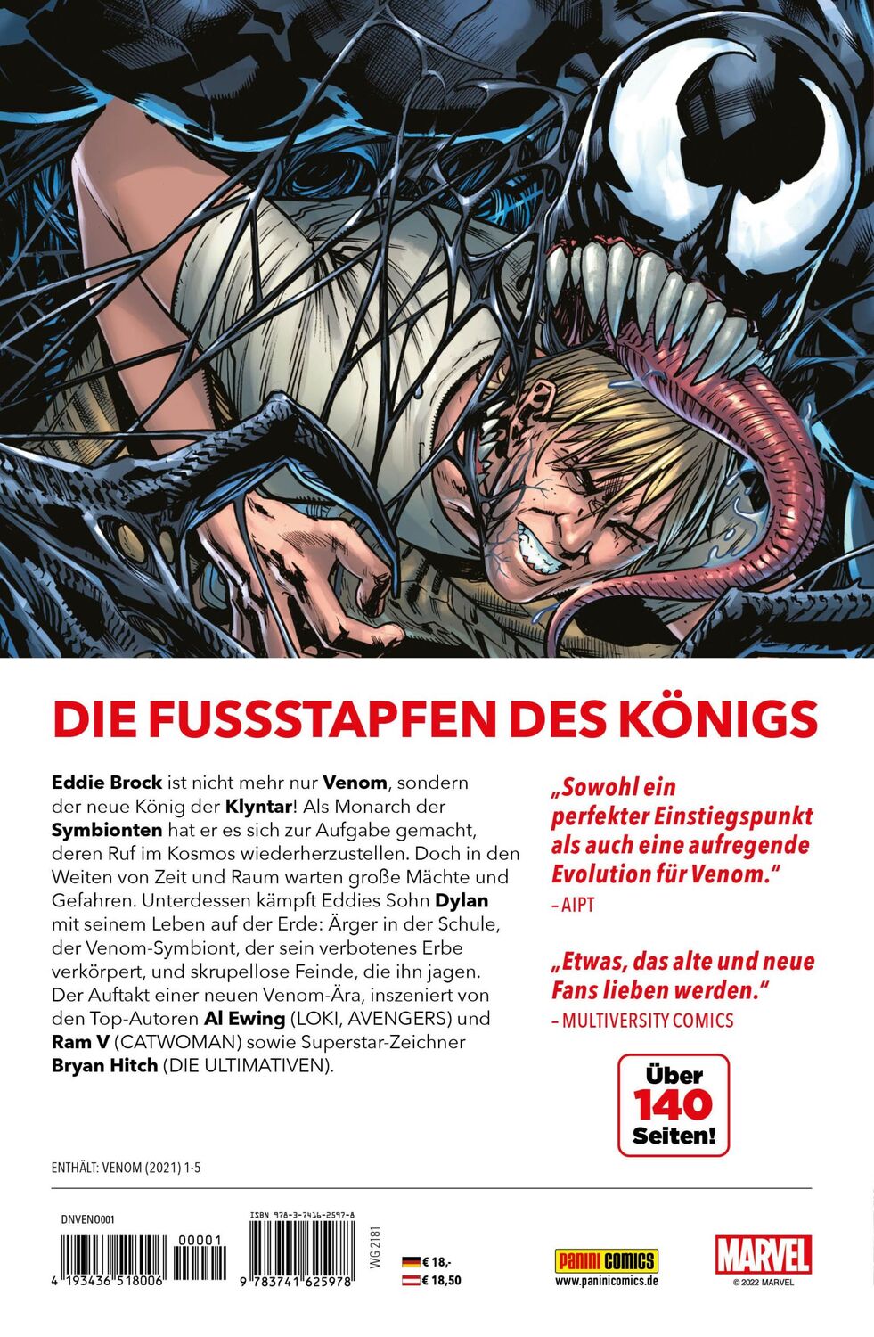 Rückseite: 9783741625978 | Venom: Erbe des Königs | Bd. 1: Wettrüsten | Al Ewing (u. a.) | Buch