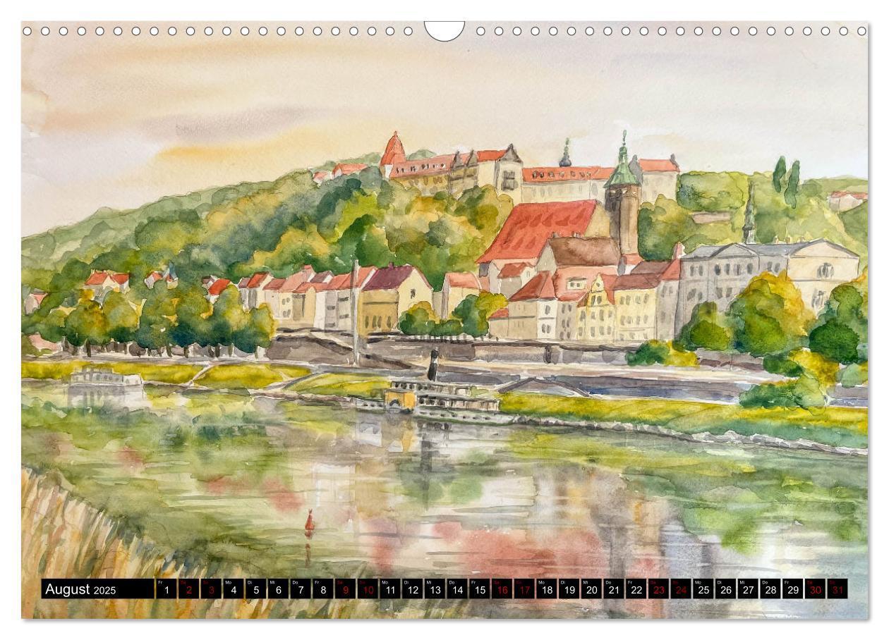 Bild: 9783457224731 | Dresden und das Elbtal - Ein Aquarellkalender von Claudia Pinkau...