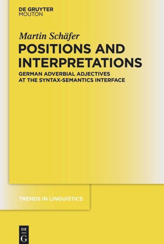 Cover: 9783110485363 | Positions and Interpretations | Martin Schäfer | Taschenbuch | XV